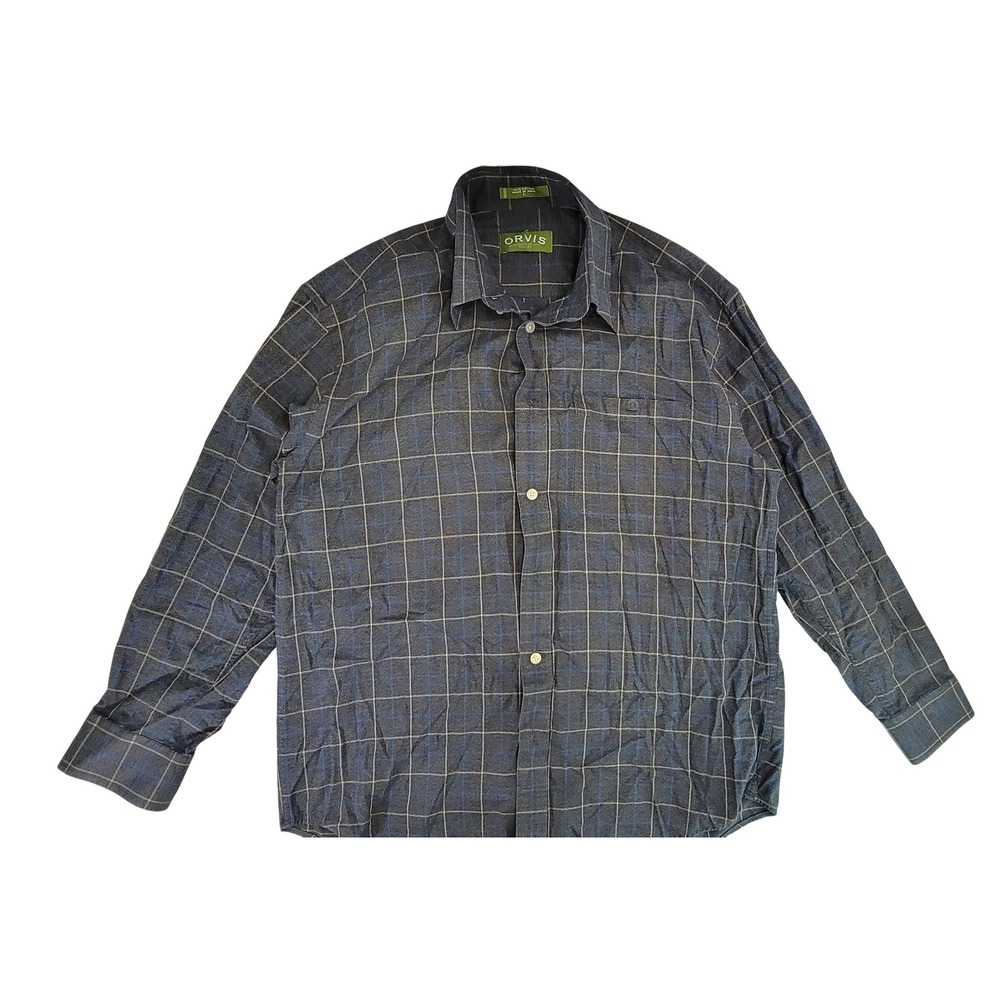ORVIS‎ Men's Long Sleeve Plaid Button Down Shirt Size Large